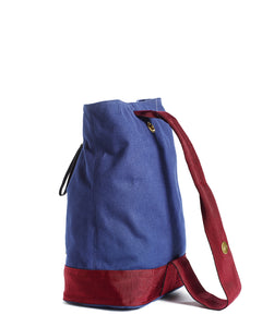 The Ashton Indigo/burgundy